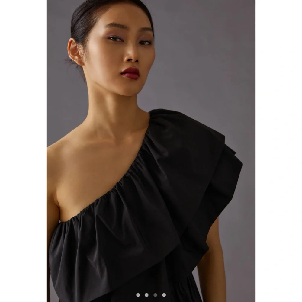 🎉HP! ❤️ NWT! Anthropologie x Endless Rose Black Tiered Mini Dress